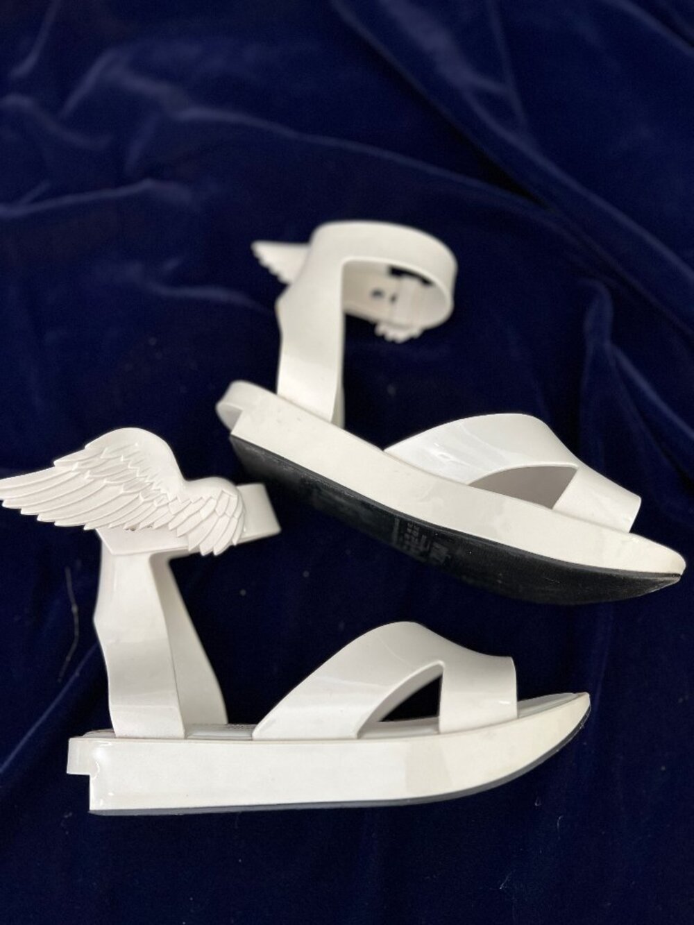 Vivienne Westwood x Melissa white winged sandals sz US 5 white